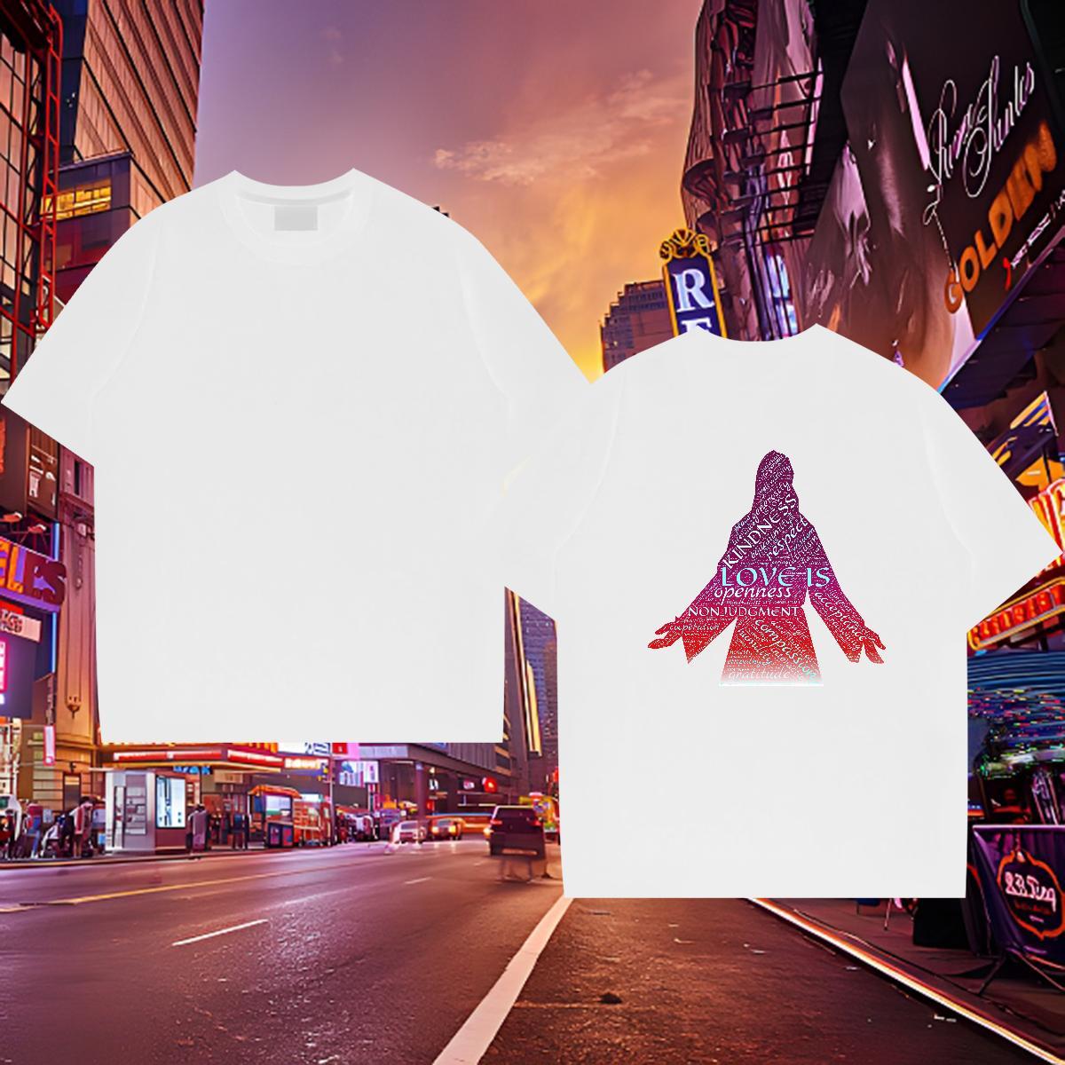 Classic Mens T Shirts portrait Polos 230g Pure Cotton Casual Beach Brand DIY Anime O-Neck Short Sleeve Men Clothes T-Shirt