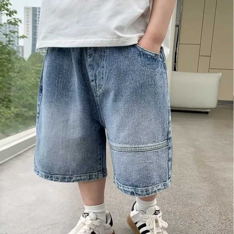 Jeans Childrens Five Point Shorts Summer Boys Fashion Gradient Jeans Korean Casual Pants For Children