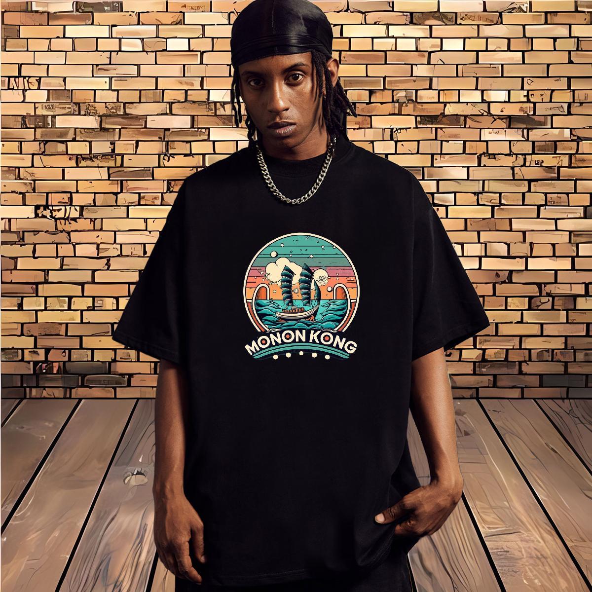 New Arrival T-Shirts beach Polos 230g Pure Cotton Hip Hop Street Cool DIY Printed O Neck Short Sleeves Men Tees
