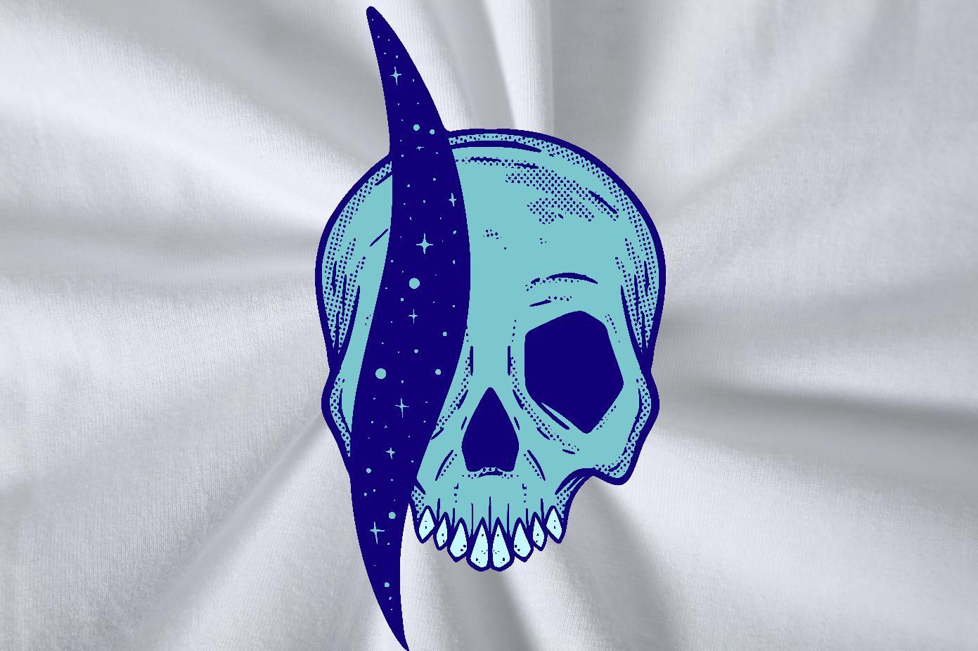 Classic T shirt skull Tees 230g 100% Cotton Sports Casual Loose Fit Plus Size Custom Breathable Short Sleeve Mens Tshirts