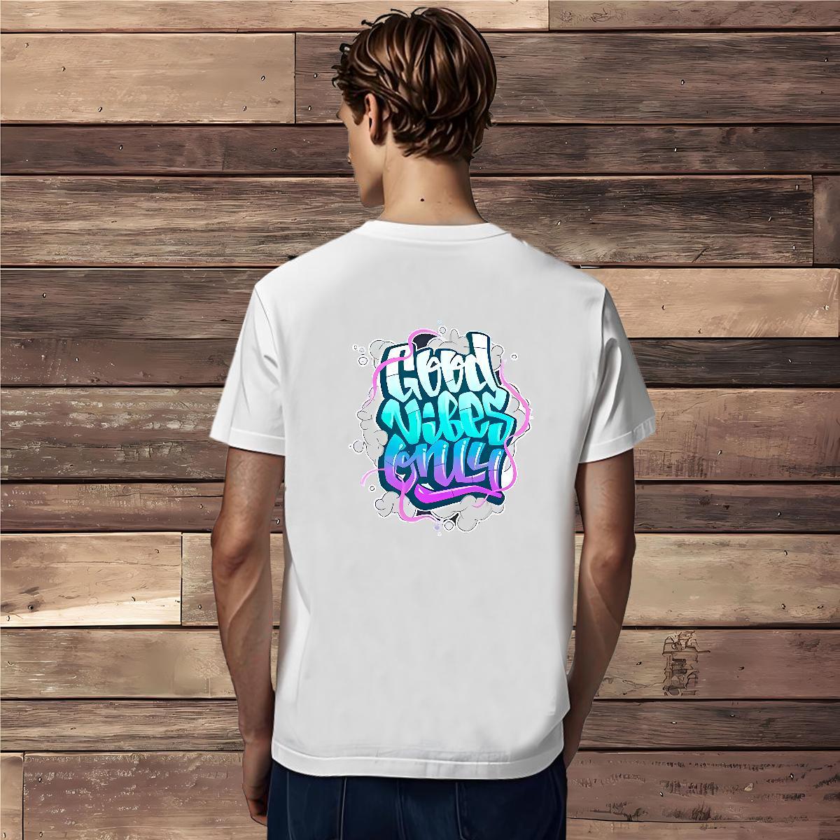 Custom T Shirt For Man letter Clothes 100% Cotton 230g Street Casual Classic DIY Logo Oversized Breathable Crew Neck Men Tshirts