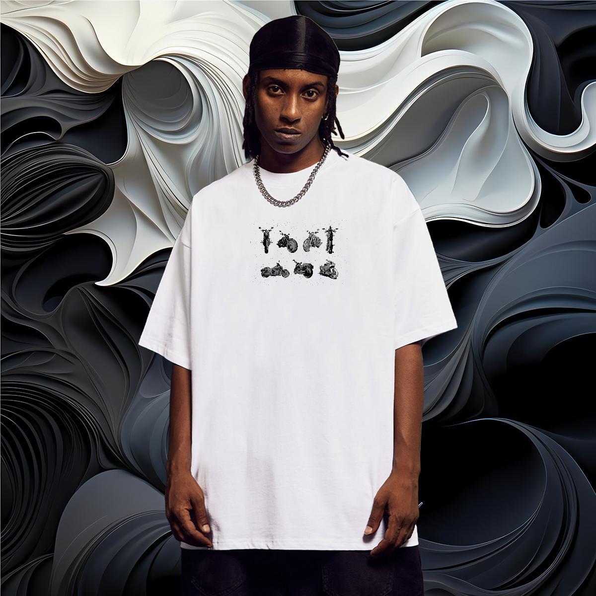 Fashion Designer Men T Shirts Motorcycle Tops 230g Cotton Daily Outfit Cool Design Oversized 3XL 4XL Crew Neck Men Tshirts
