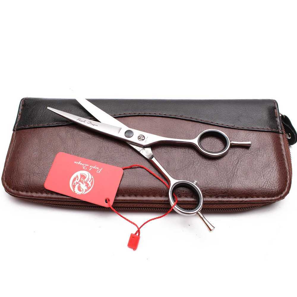 Barber Scissors Purple Dragon 5.5 6 7 8 Stainless Up Curved Cutting Scissors Hairdressing Scissors Dog Grooming Shears Z1028XJ240807
