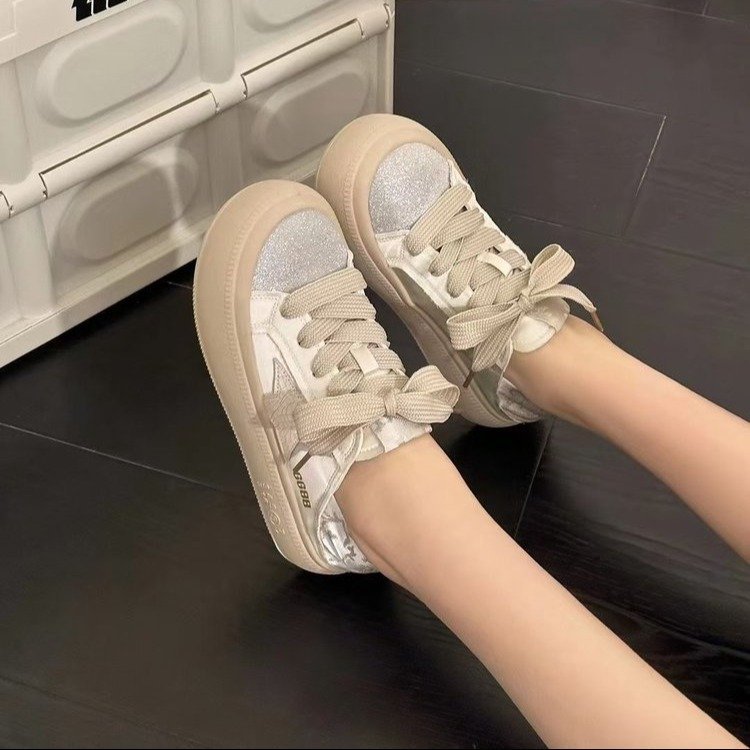 Ladies' Thick soled Star Double Wear Silk Casual Board Shoes