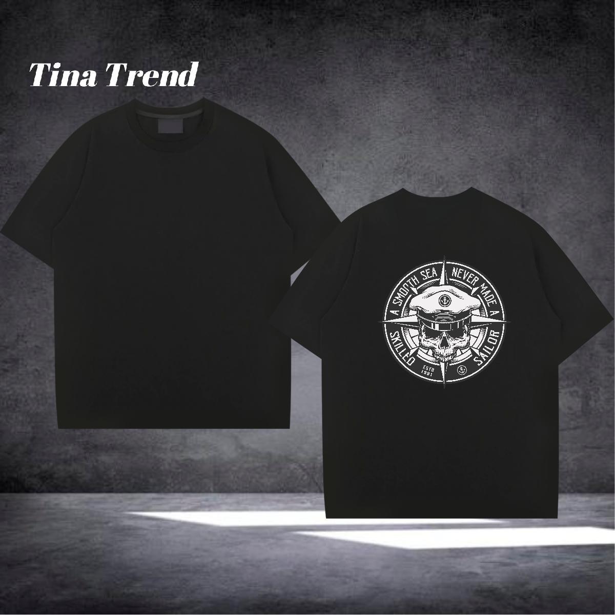 Designer Fashion Mens T Shirts skull Clothes 230g Pure Cotton Street wear Hip Hop Brand Skull Short Sleeve Soft Men Tops Tees