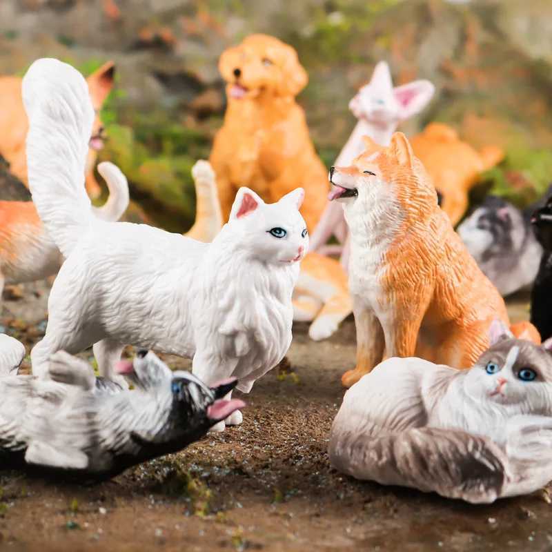 Other Toys New 12pcs Farm Animal Figurines Poultry Sets Action Figures Horse Cow Dog Duck Sheep Cock Model Education Toys for Children GiftL486