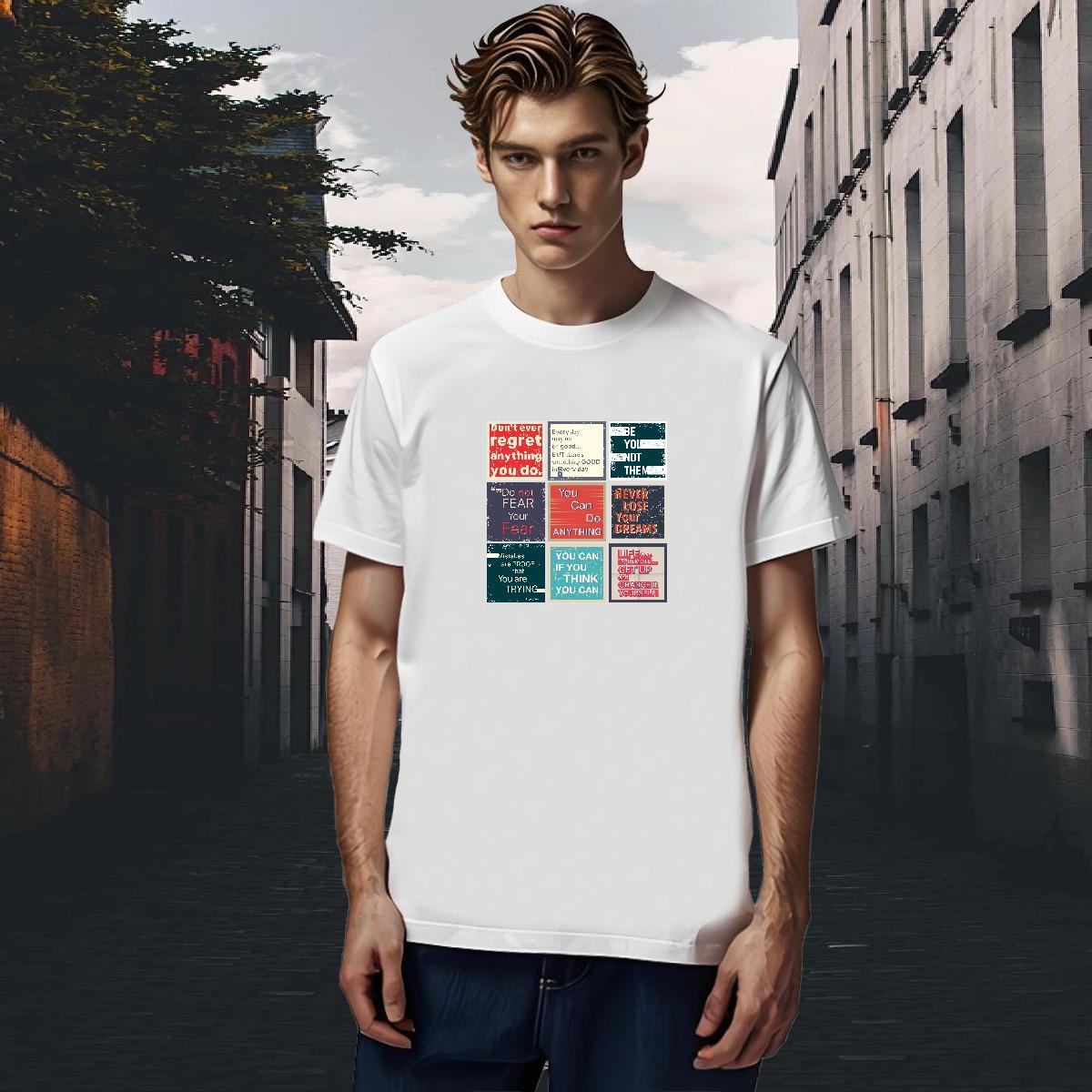 Factory Direct Man T Shirts letter Clothes 230g 100% Cotton Sport Comfortable Customized Print Breathable Short Sleeve Men Tshirts