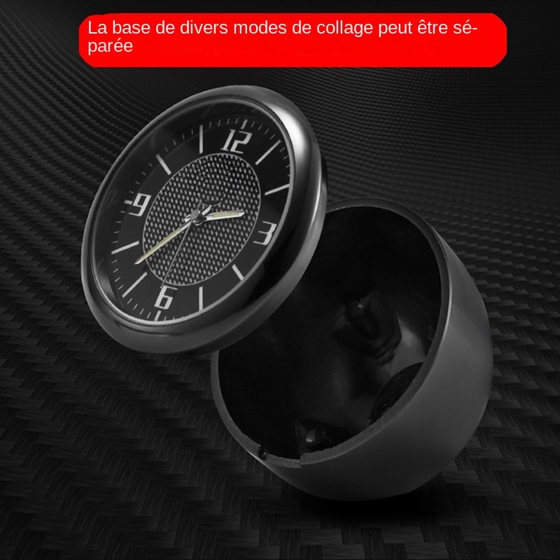 New Car Clock Luminous Mini Automobiles Internal Stick-On Digital Watch Mechanics Quartz Clocks Auto Ornament 40Mm 43Mm