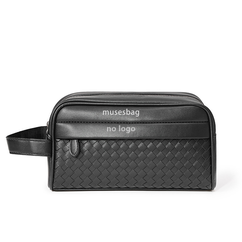 New high quality woven bag Horizontal men's hand bag Light business hand bag Casual outdoor mobile phone bag Underarm bag