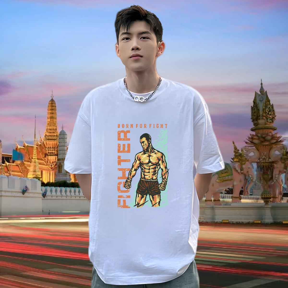 New Designer T Shirts Men portrait Tee Shirt 230g Pure Cotton Hip Hop Popular DIY Printed Breathable Men Tshirts