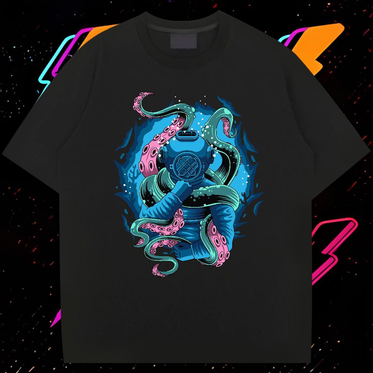 Fashion New Man T Shirts ET Tops 230g Cotton Street TOP Quality Customized Print Breathable Short Sleeve Men Tees