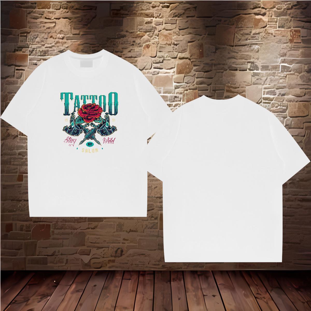Factory Direct T Shirt For Man tool Clothes 230g Pure Cotton Summer Casual Classic Black Oversized Breathable Crew Neck Men Tees