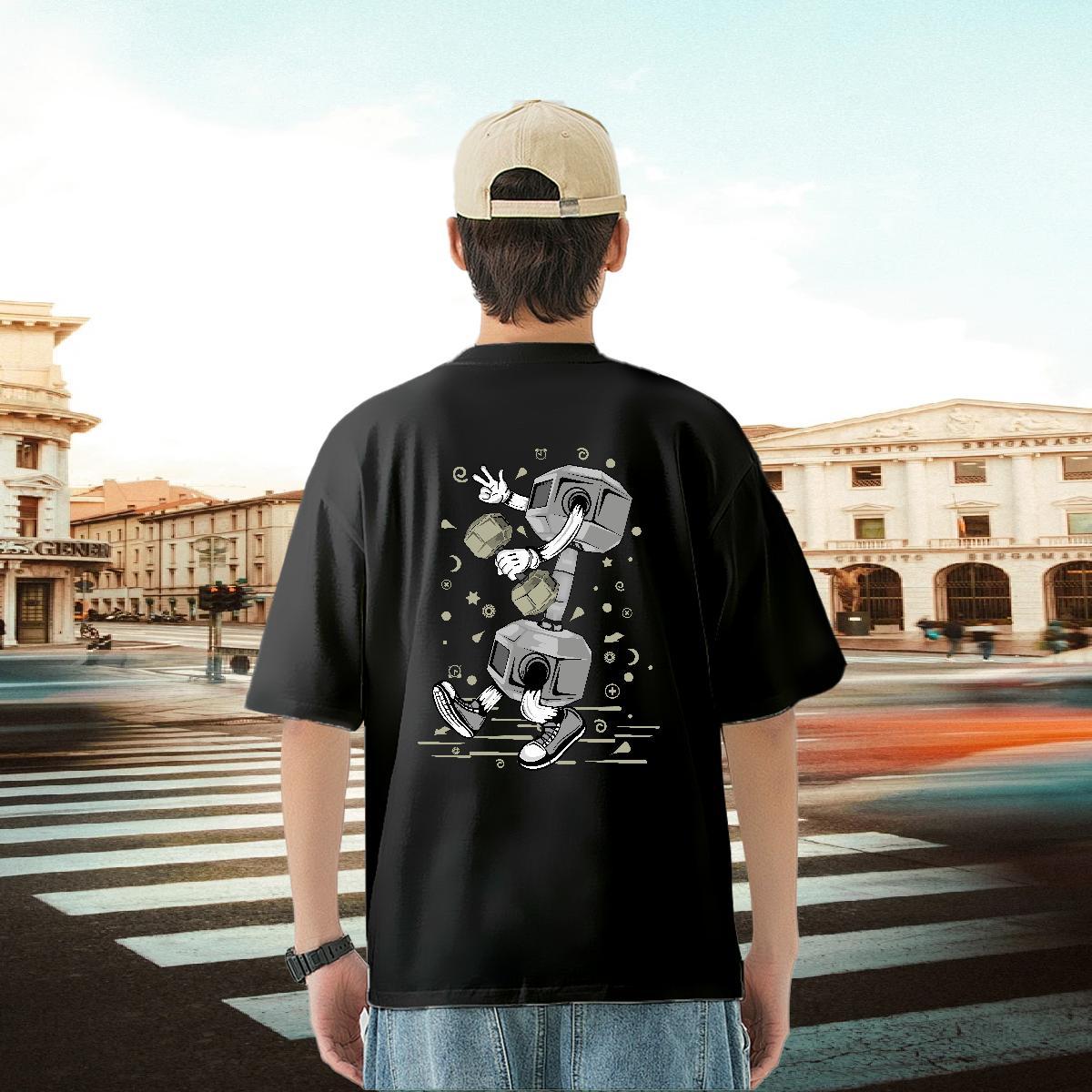 Fashion Design T-Shirts ET Tops 230g Cotton Outdoor Cool Design Anime Short Sleeve Soft Men Tops Tees