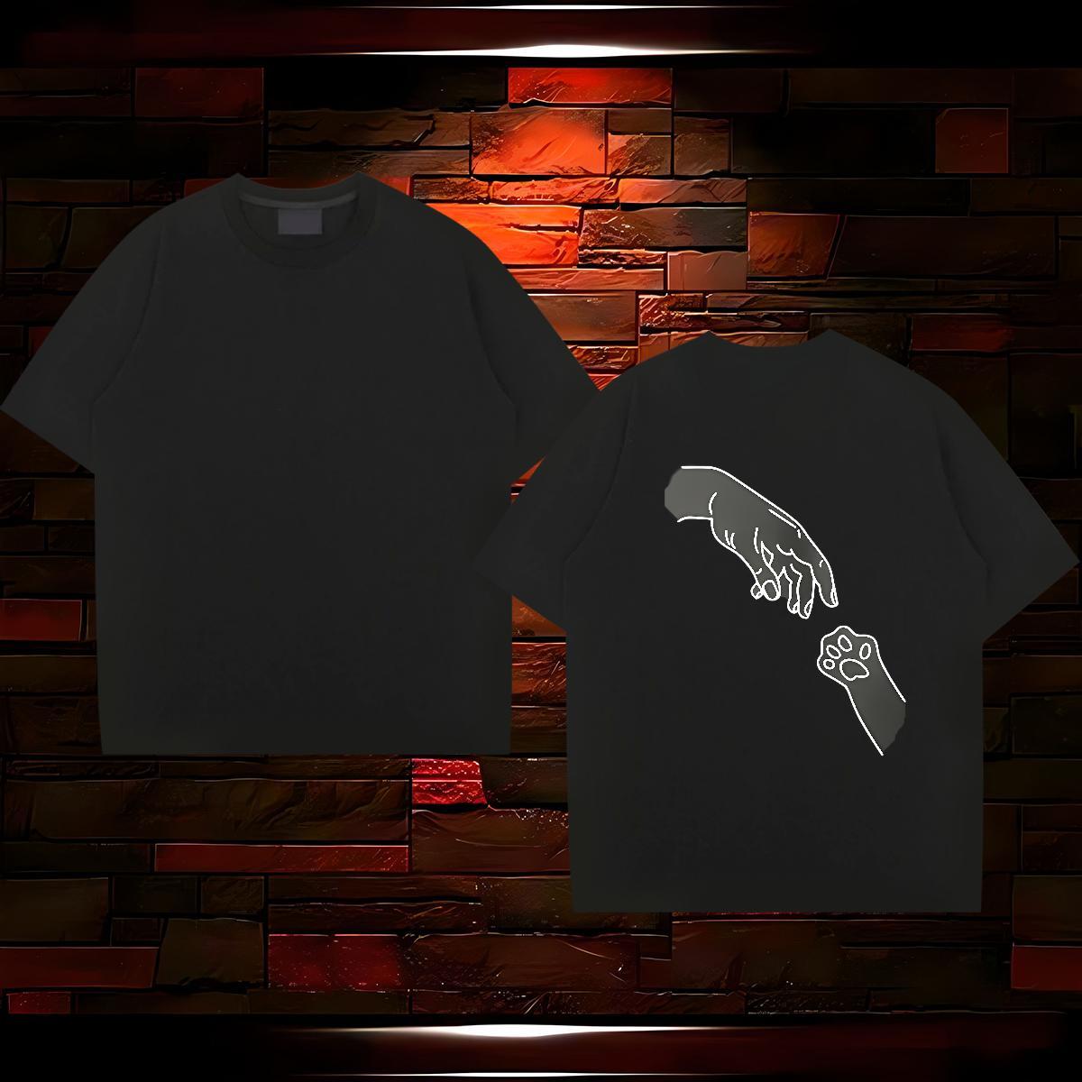 Stylist T Shirts Men hands Tee Shirt 230g Cotton Sport Free Shipping Custom Cartoon Crew Neck Mens Tshirts