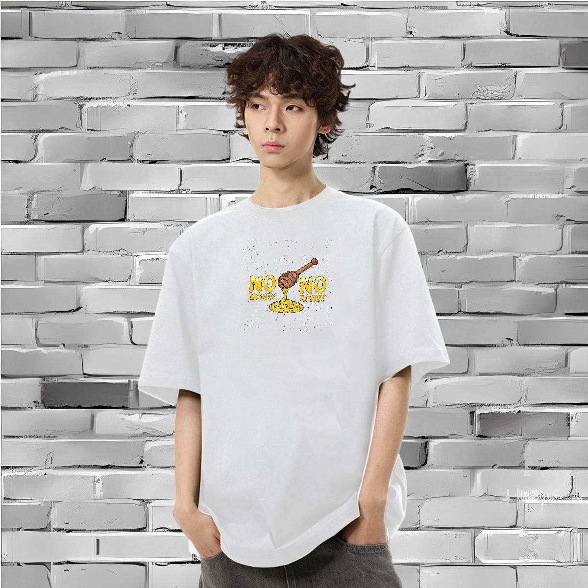 New T Shirt For Man letter Wear 100% Cotton 230g High Street Hip Hop High Quality Custom Printed Round Neck Short Sleeve Tshirt for Man Woman