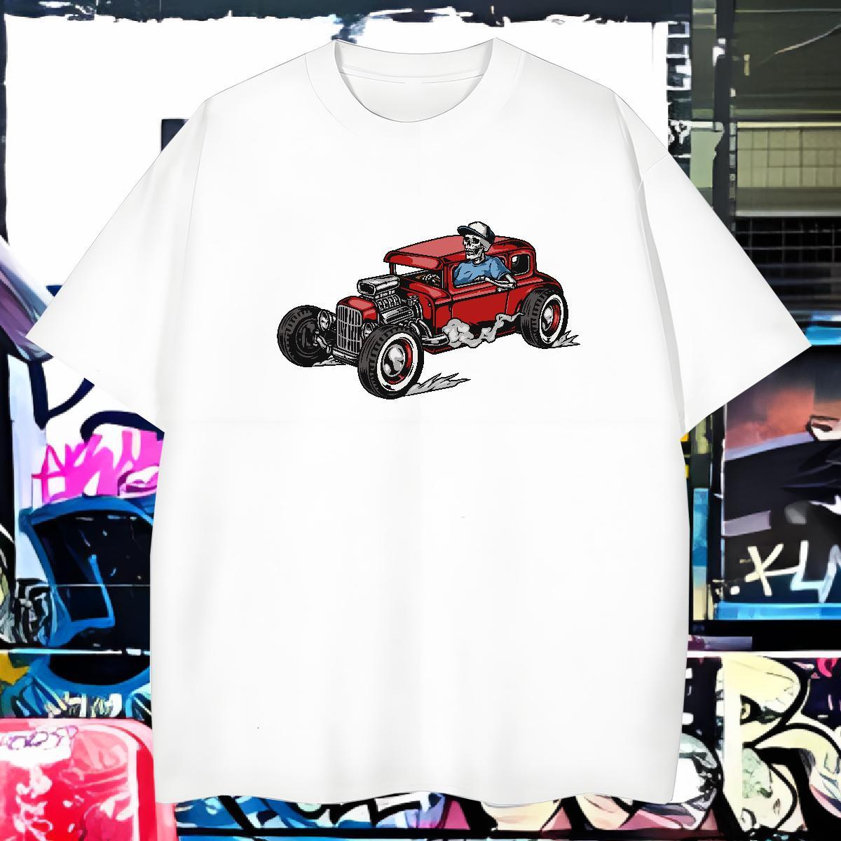 Fashion Designer T Shirt For Man skull Tops Tees 230g Cotton Outdoor Brand Black Oversized Short Sleeve Soft Men Clothes T-Shirt