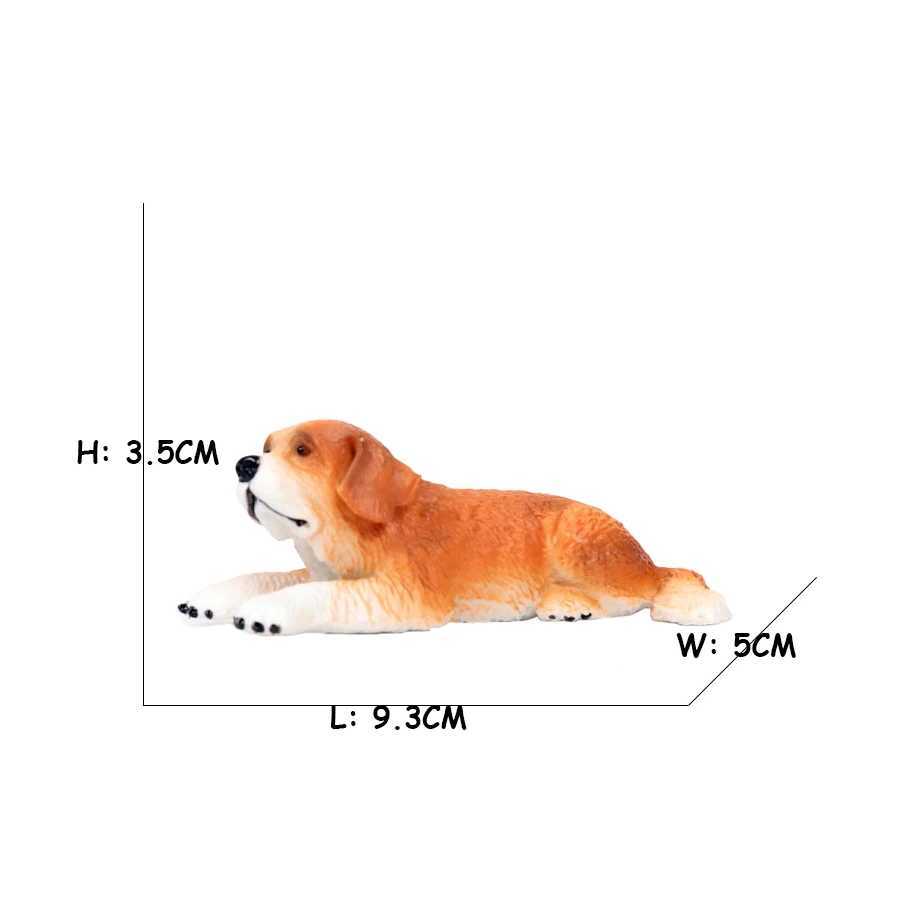 Other Toys Simulation Plastic Animal Figurine Cute Pet Dog Figures Saint Bernard Playset Family Animal Model Collectible Decoration Kid ToyL486