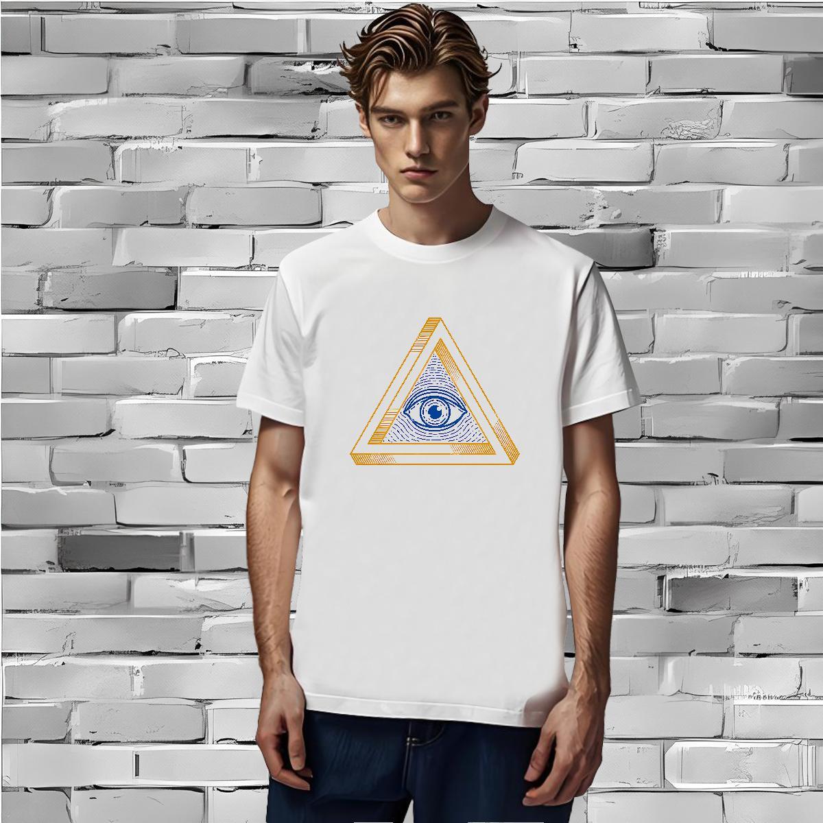 Classic Mens T Shirts eye of the devil Clothings 230g Cotton Street Soft DIY Pure Cotton Tshirt for Man Woman