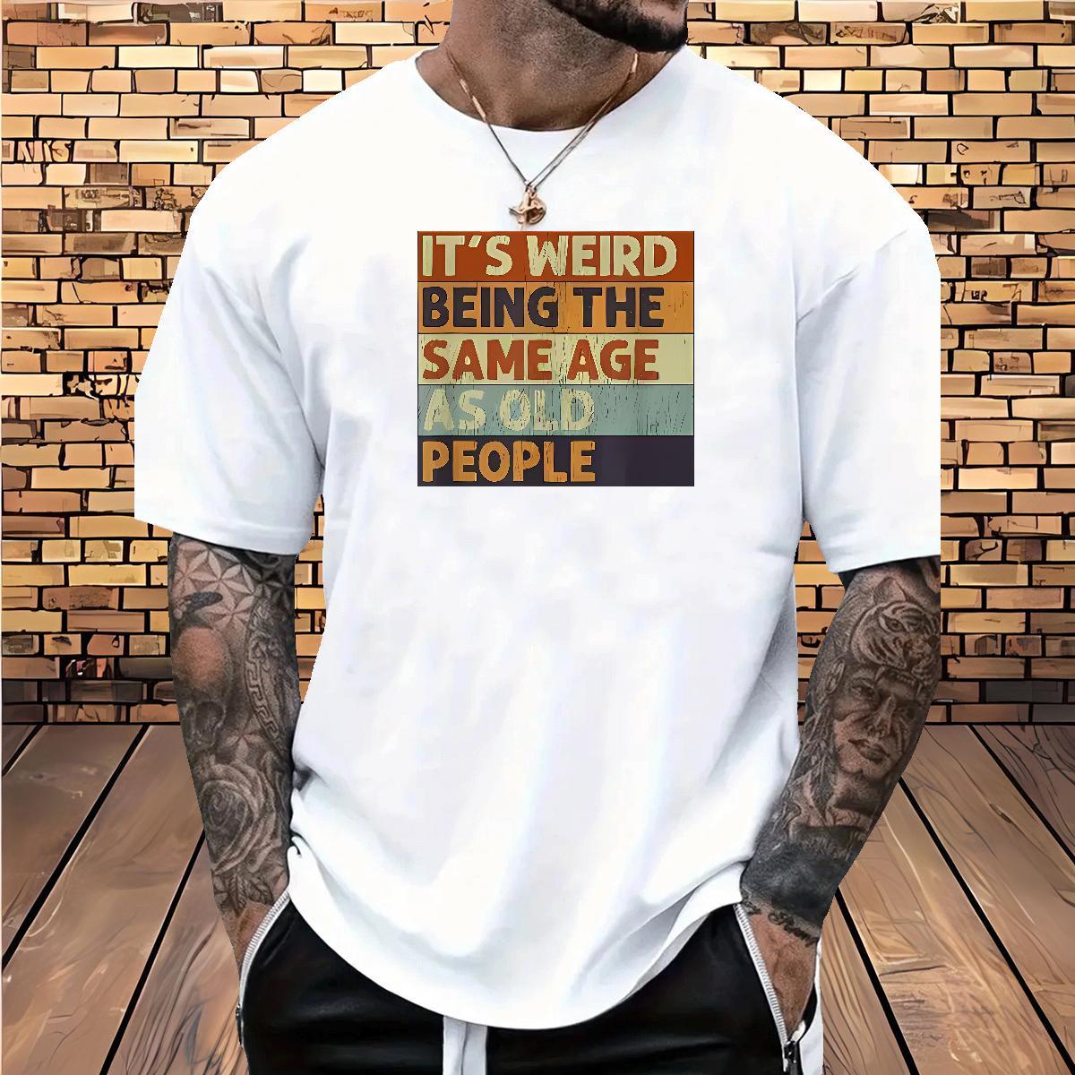 DIY Customized T-Shirts letter Clothes 100% Cotton 230g Daily Outfit Soft DIY Anime Breathable Crew Neck Men Tops Tees