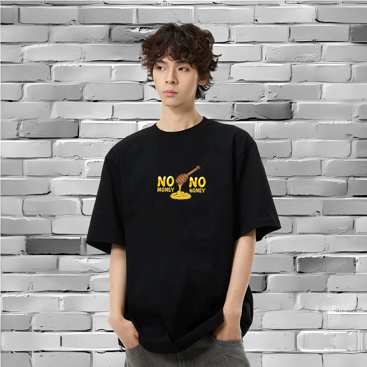 New T Shirt For Man letter Wear 100% Cotton 230g High Street Hip Hop High Quality Custom Printed Round Neck Short Sleeve Tshirt for Man Woman