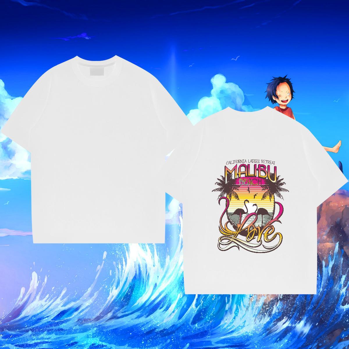 Fashion Man T Shirts beach Tops Tees 100% Cotton 230g Summer Casual Designer Plus Size Cartoon Crew Neck Tshirt for Man Woman
