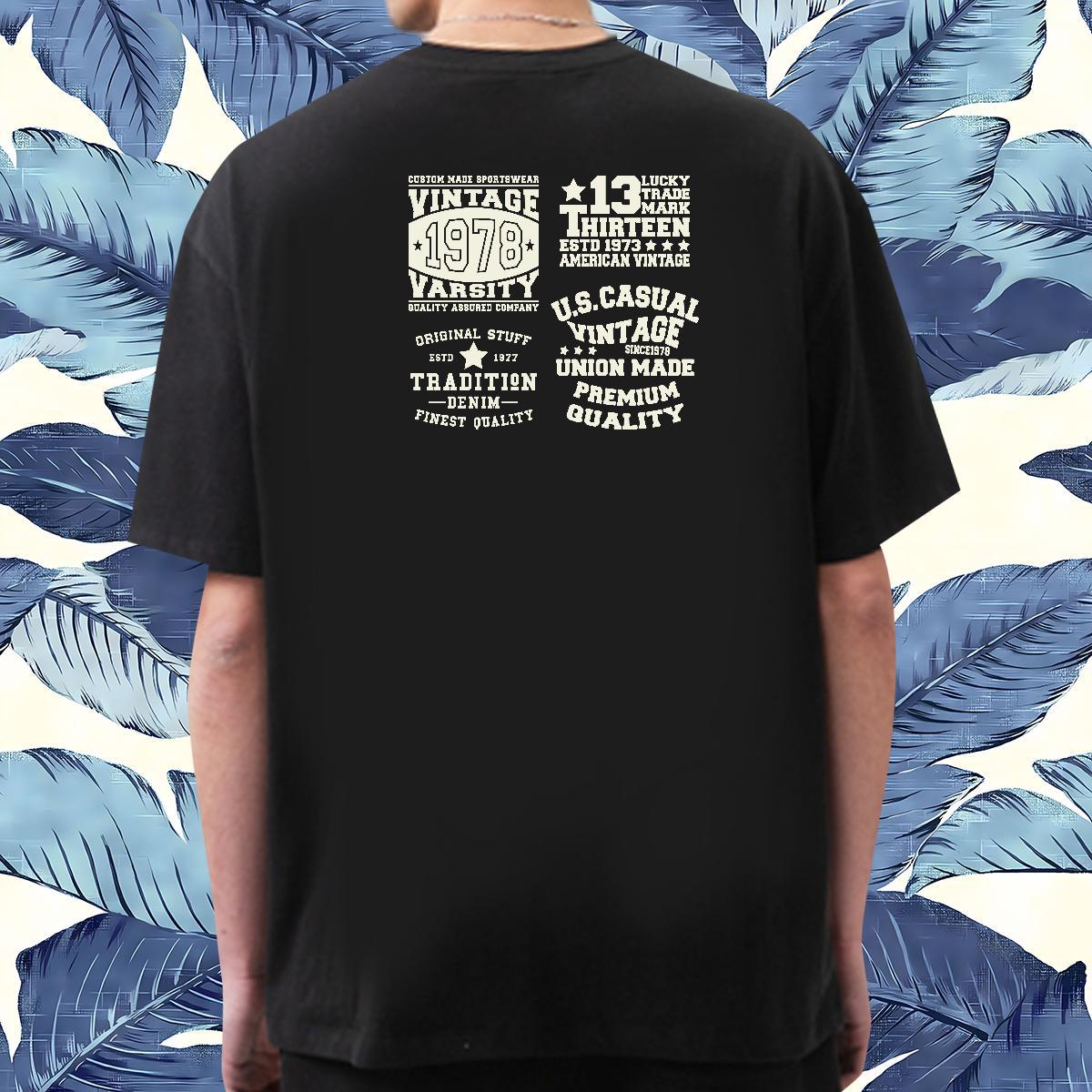 Classic Casual Mens T Shirts letter Tops 230g 100% Cotton Spring Summer Loose DIY Breathable Short Sleeve Men Tshirts