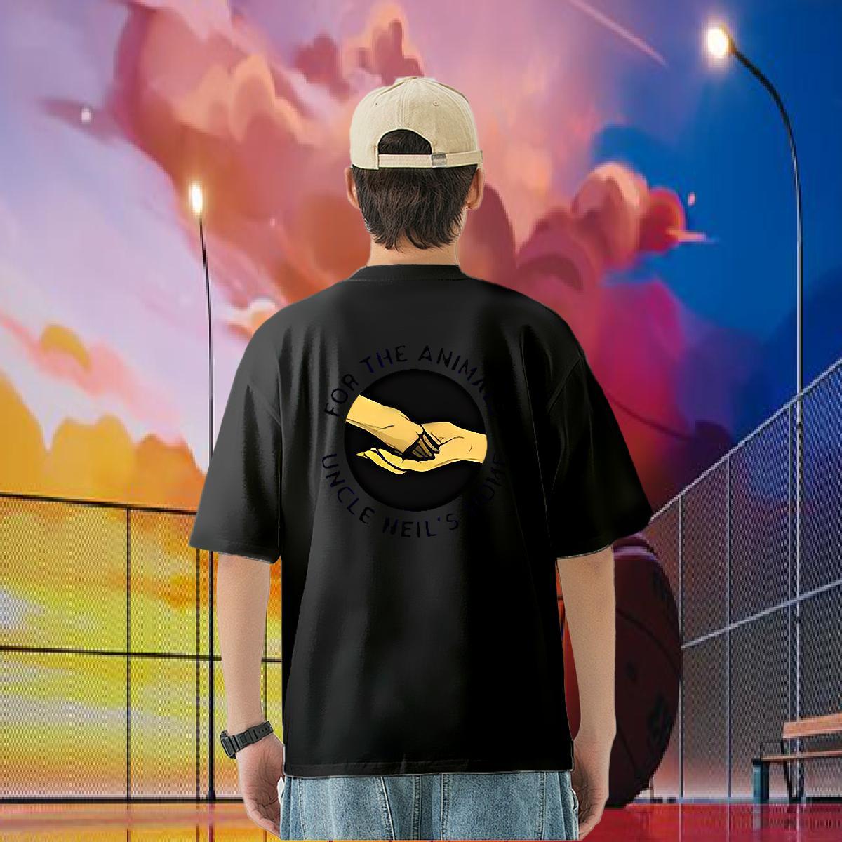Designer T shirt hands Tees Shirts 100% Cotton 230g Anime Printing Street Classic Custom Printed Short Sleeve O-Neck Tshirts