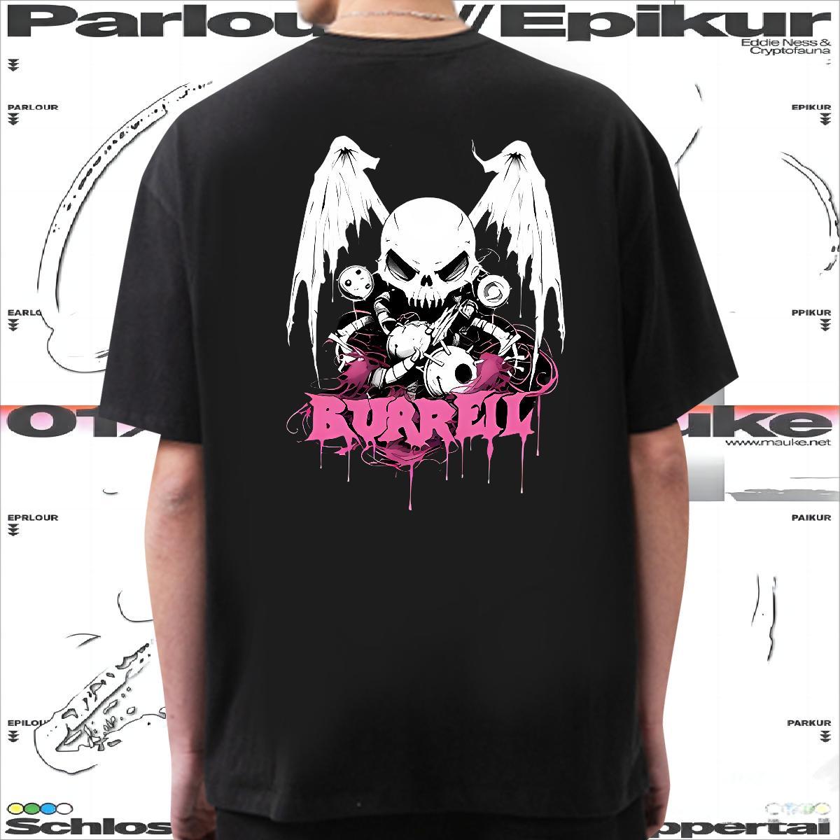 2024 T-Shirts skull Tshirts 230g Cotton Street Wear Unisex White Plus Size Breathable Short Sleeve Men Tops Tees
