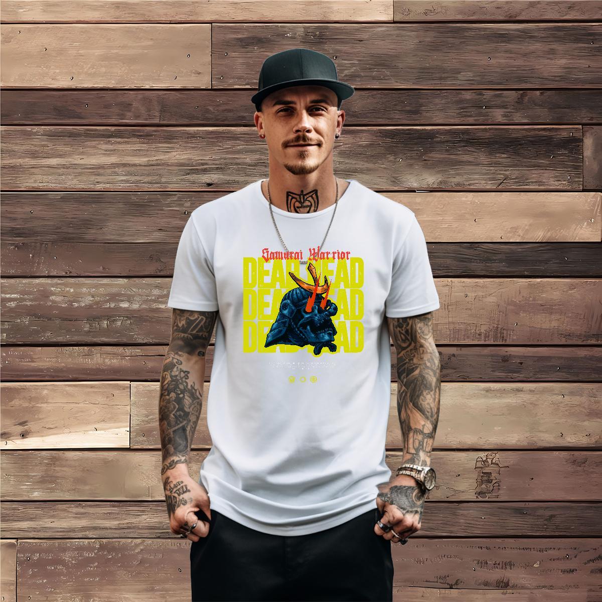 Classic Mens T Shirts skull Tops Tees 230g Cotton Hip Hop Street Cool Custom Big Size Crew Neck Tshirts