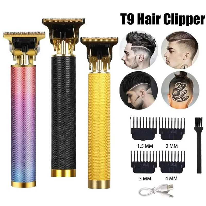 Professional Beard Trimming Kit T9 Mens Hair Clipper Retro Mens Shaver Hair Clipper W241212