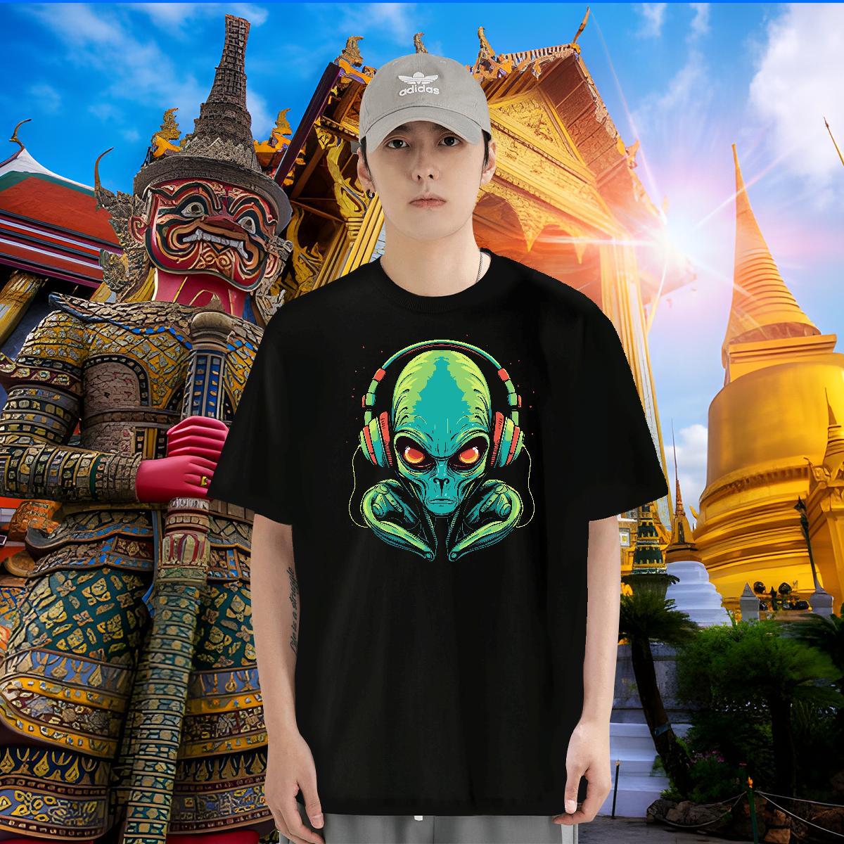 New T shirt ET Clothes 230g Cotton Street Wear Comfortable Oversized O-Neck Short Sleeve Men Clothes T-Shirt