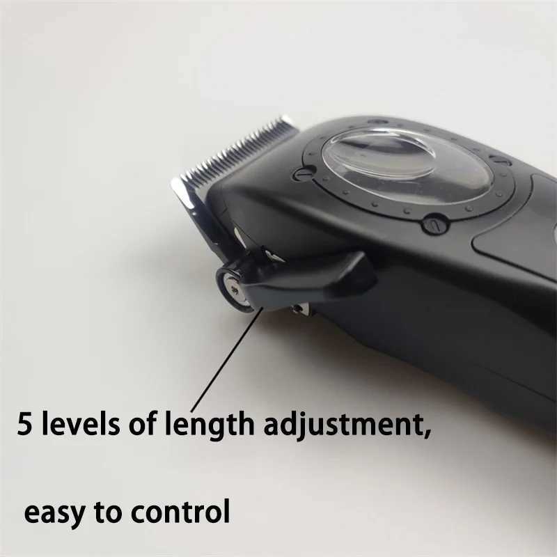 New professional hair clipper electric mens trimmer with 8000RPM seat charging large capacity battery DLC coated blade W240806