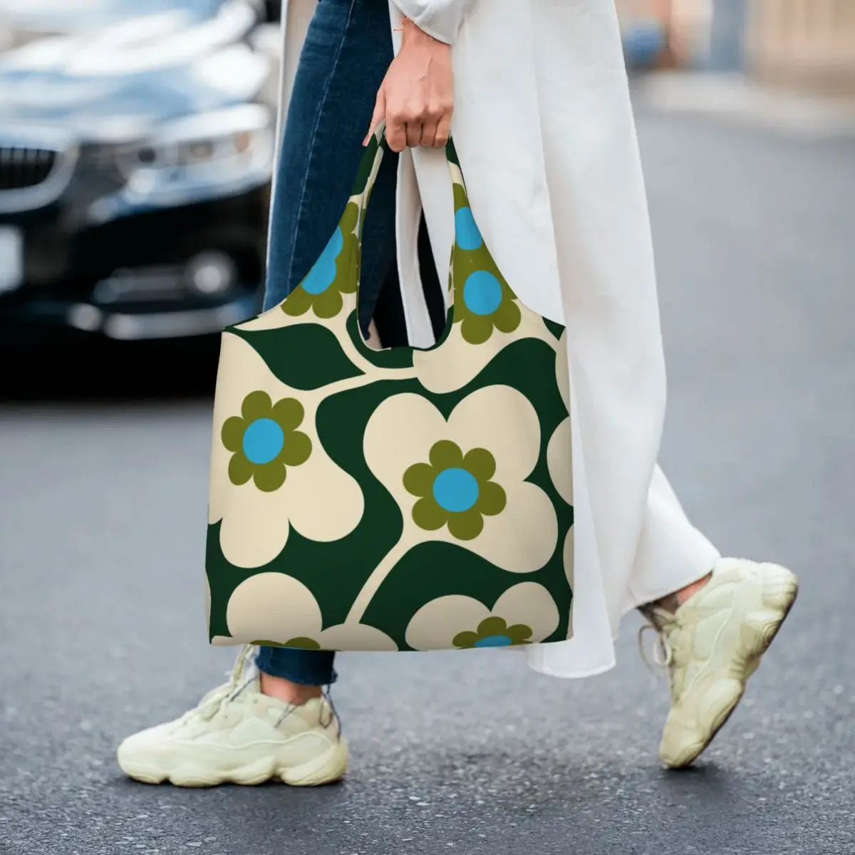 Customized Fashion Printing Japanese Spruce Orla Kiely Handbag Shopping Bag Portable Canvas Shoulder Gift 240807