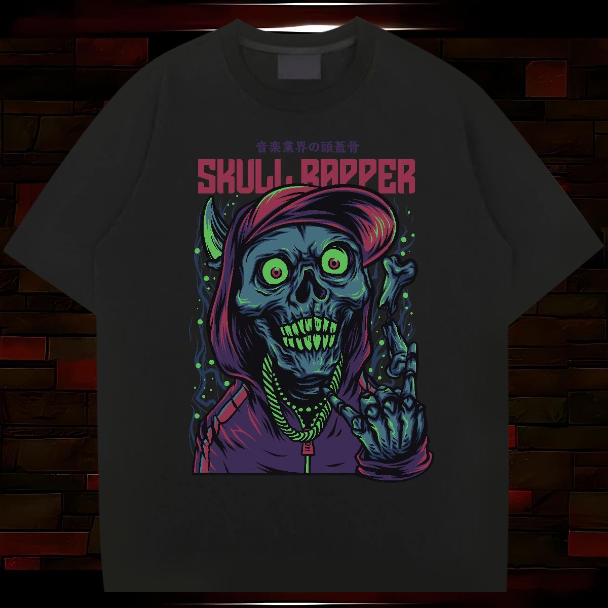 Fashion Casual T-Shirts for Men skull Wear 100% Cotton 230g Spring Summer Free Shipping Plus Size Custom Round Neck Short Sleeve Tshirts