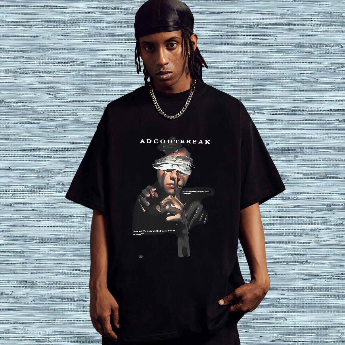Fashion New T-Shirts portrait Wear 230g Cotton Street Casual Comfortable DIY O-Neck Short Sleeve Tshirts