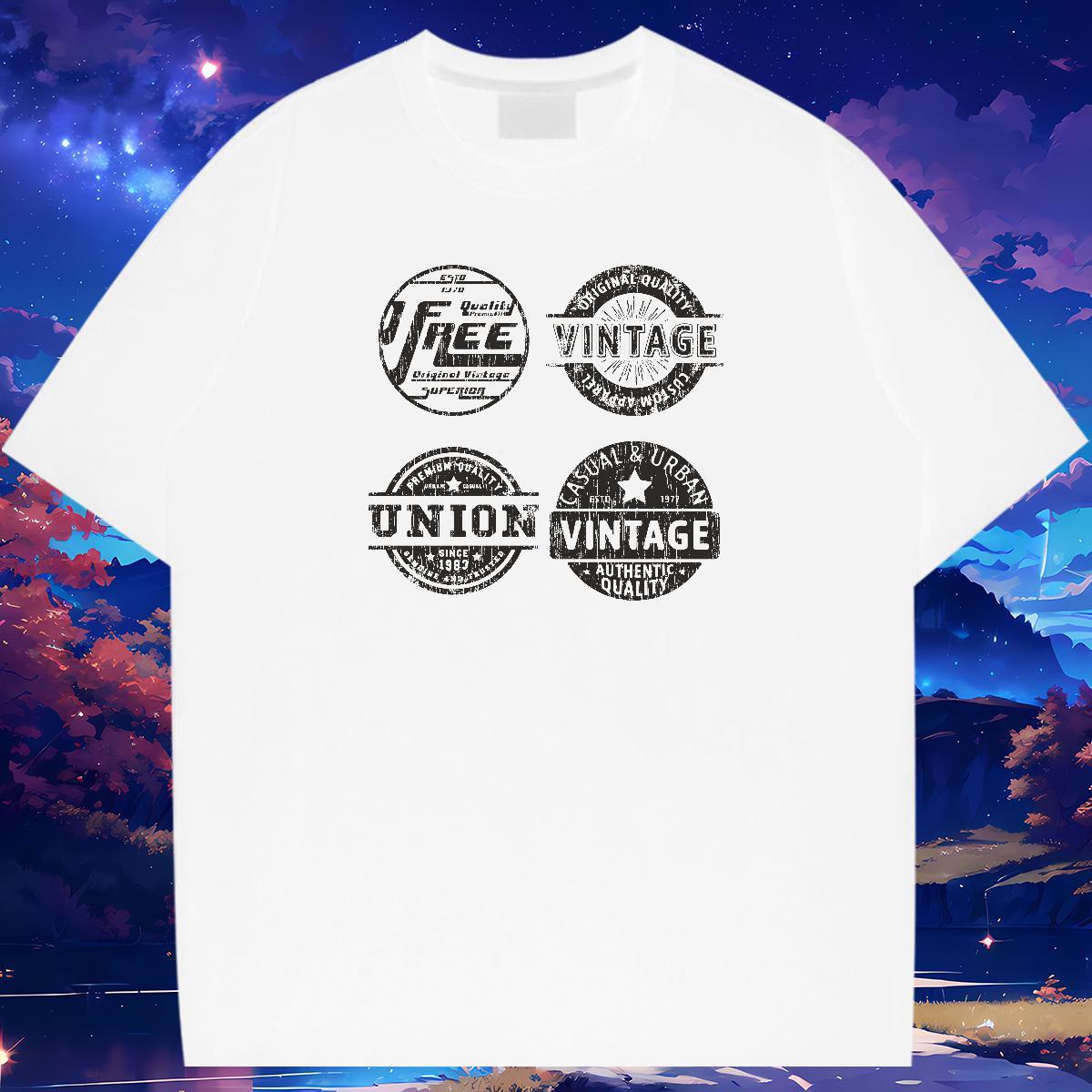 DIY T-Shirts letter Tees 230g 100% Cotton Casual Beach High Quality Custom Big Size Breathable Soft Men Tops Tees