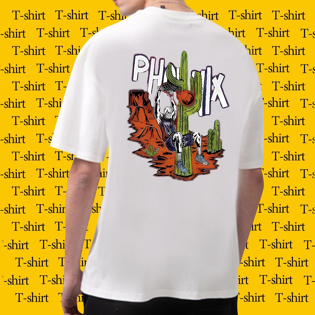 Factory Direct Men T Shirts skull Wear 230g 100% Cotton Street wear Hip Hop Popular Floral Print Breathable Crew Neck Tshirt for Man Woman