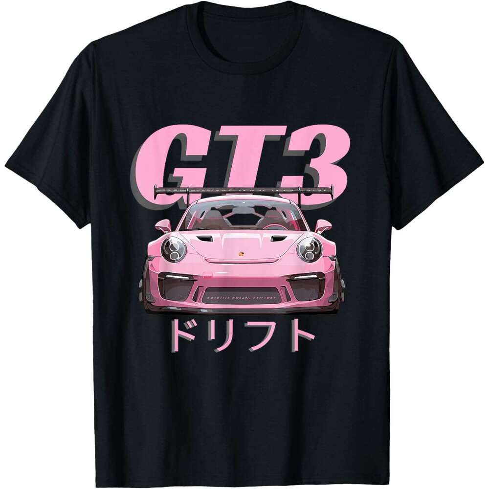 T shirt for Mens Jdm Motorsports Drift Pink GT3 RS Car Graphic Japan T-Shirt shirts tshirt graphic tee Casual tops summer clothes Short sleeve