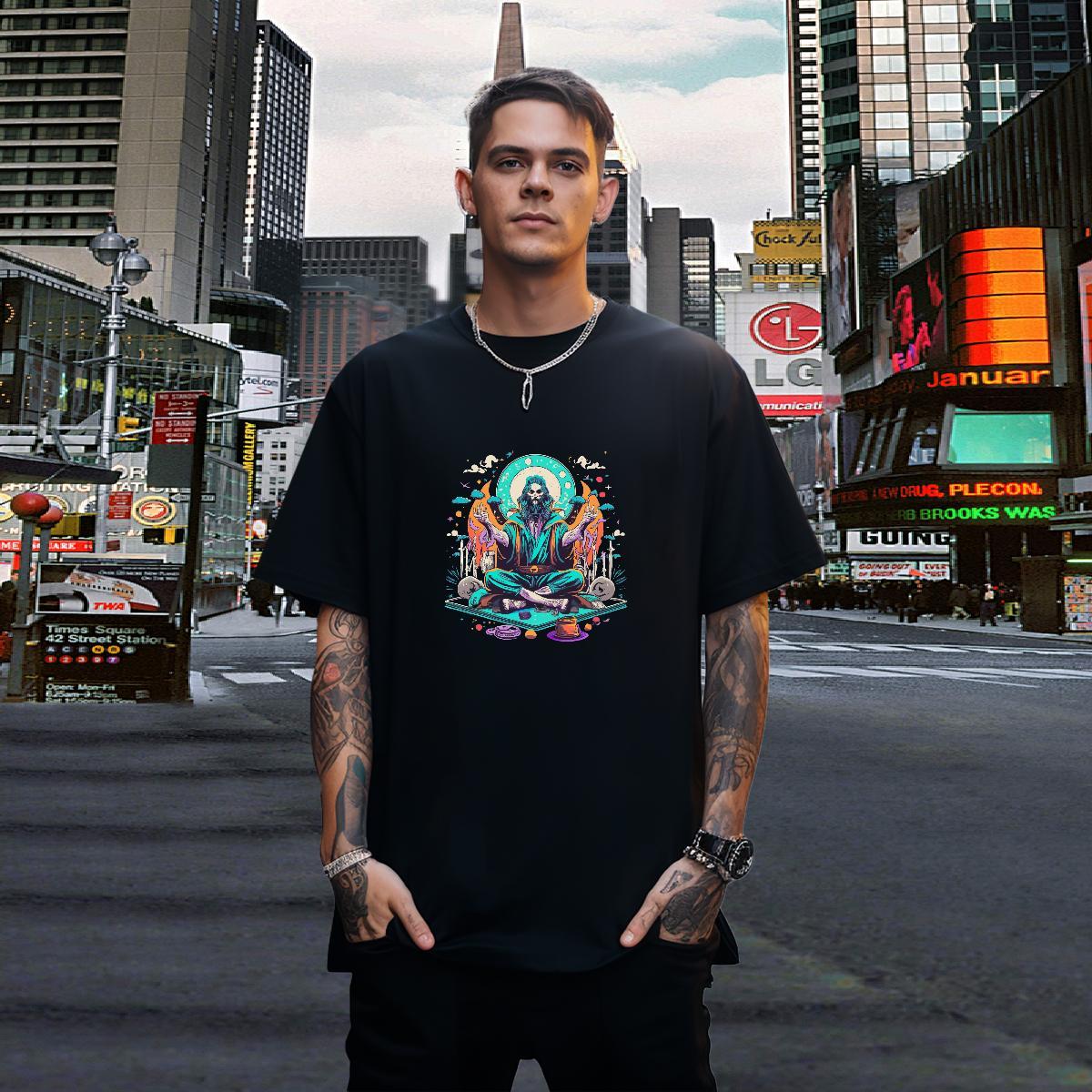 New Designer T Shirt For Man skull Tee Shirt 230g Pure Cotton Hip Hop High Quality White Plus Size Breathable Soft Men Tshirts