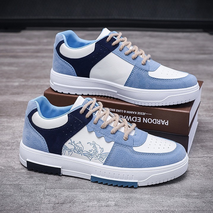 Men's breathable and versatile thick soled sports and leisure board shoes