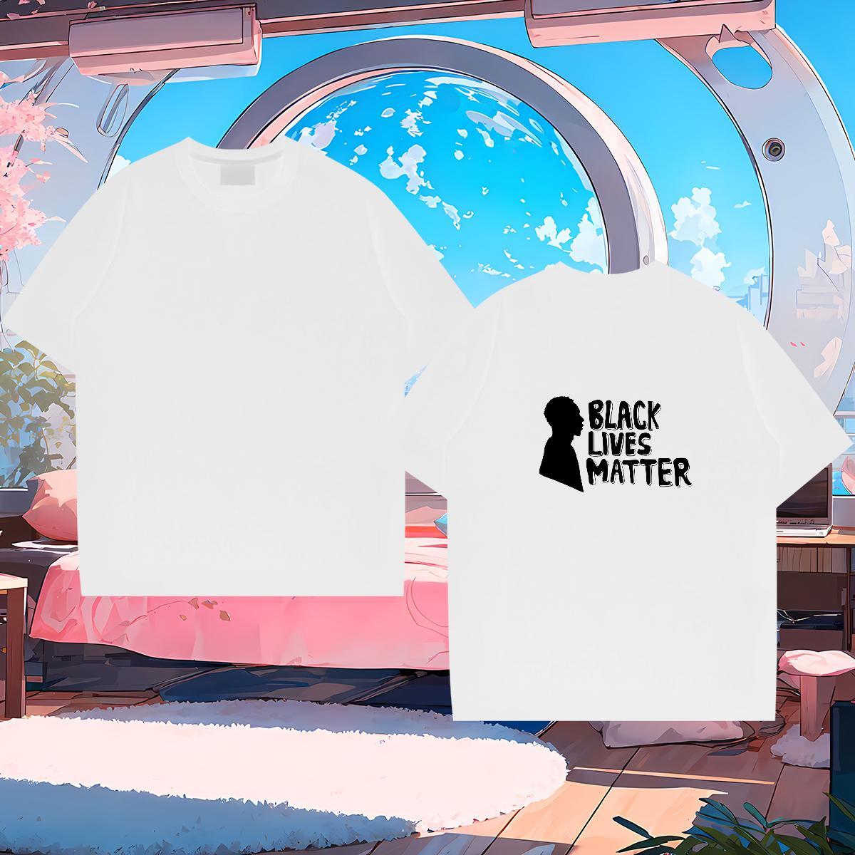 Fashion New T Shirt For Man letter Tee Shirt 230g Cotton Daily Wear Free Shipping Custom Cartoon Crew Neck Breathable Tshirts