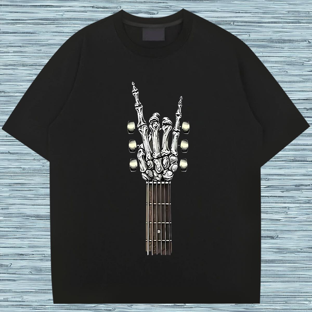 Stylist Men T Shirts skull Top Tees 230g 100% Cotton Casual Daily Wear Free Shipping Anime Print Breathable Soft Tshirts