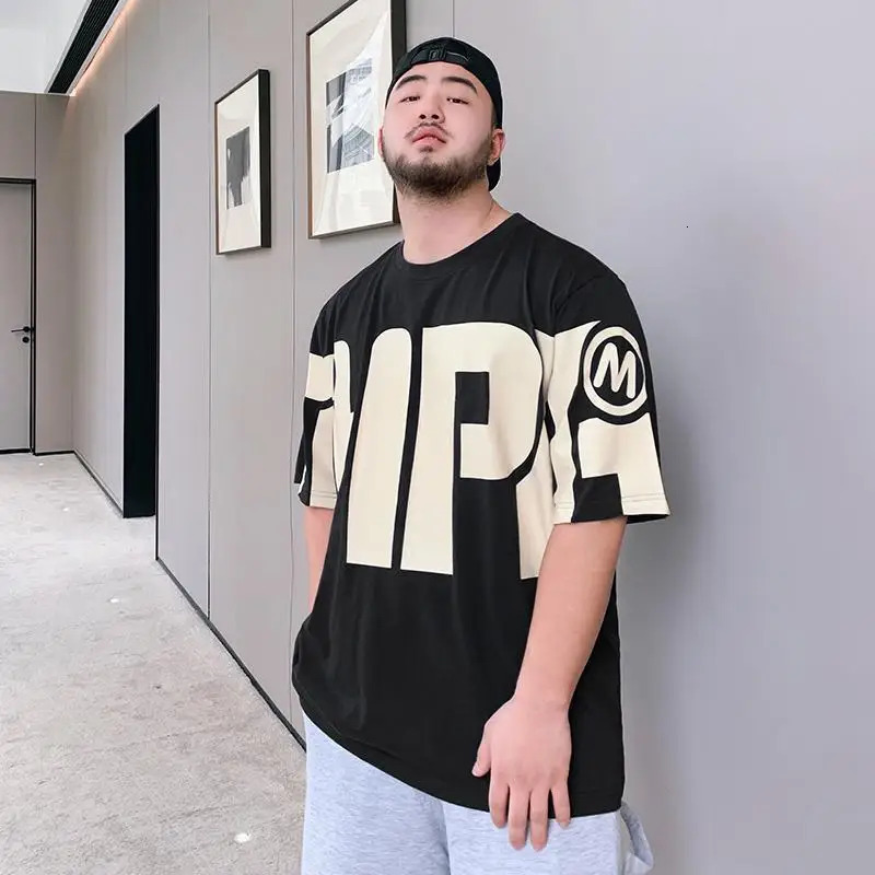 Mens T-shirt Loose Tops Baggy Oversized Print Male Tees Shirts O Neck Alphabet Clothes And High Quality Ordinary 5xl Y2k 240806
