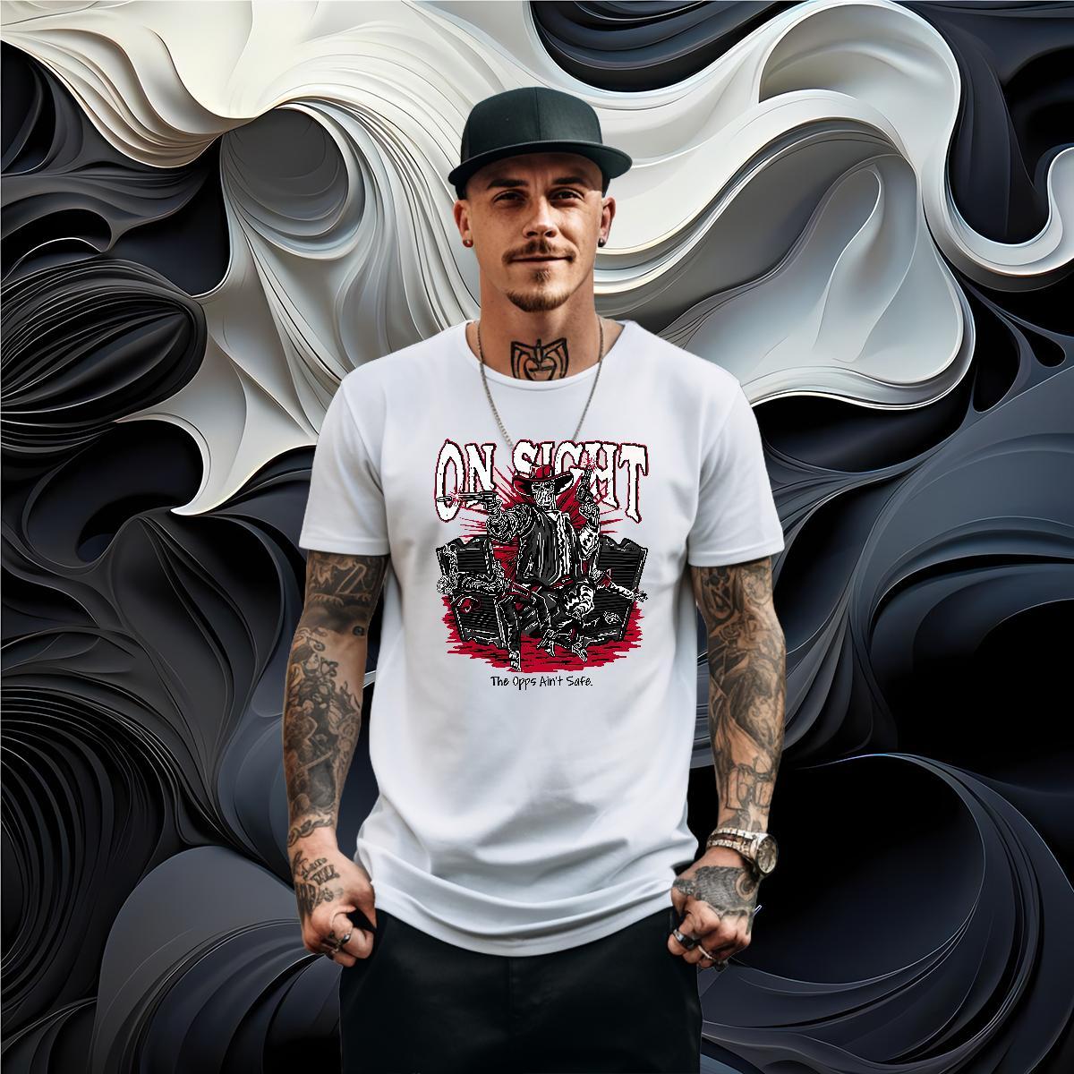 Factory Direct T Shirts Men skull Polos 230g 100% Cotton Street Loose Fit Oversized 4XL O Neck Short Sleeves Men Tshirts