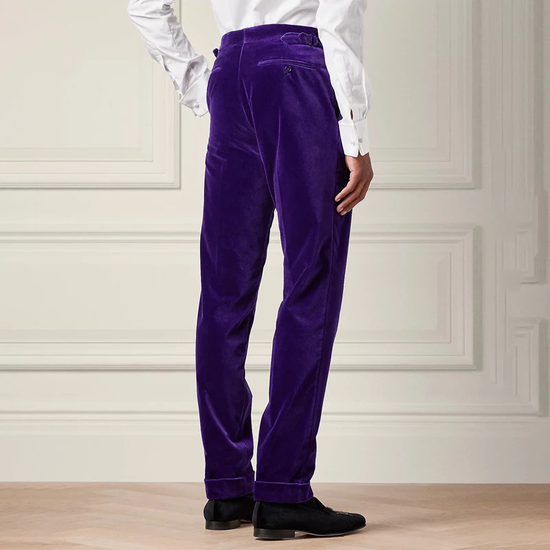 Purple Mens Pants Spring and Autumn Product in England Elegant Gentleman Fashion Customized for Men 240806