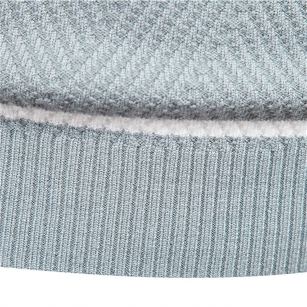 Autumn Pullover Mens Sweater O-neck Patchwork Long Sleeve Warm Slim Sweaters Men Casual Fashion Sweater Men Clothing 240816