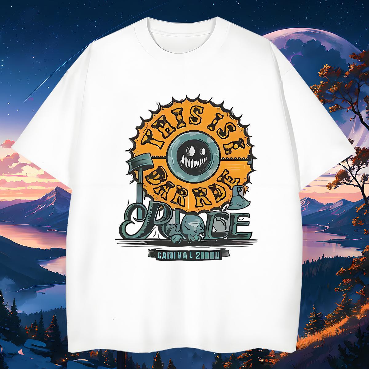 2024 New T-Shirts for Men letter Tee Shirt 100% Cotton 230g Daily Wear Cool Anime Print Breathable Short Sleeve Men Tshirts
