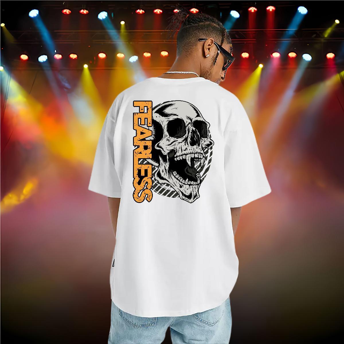Wholesale Men T Shirts skull Tops 230g 100% Cotton Hip Hop TOP Quality Customized Crew Neck Men Tshirts