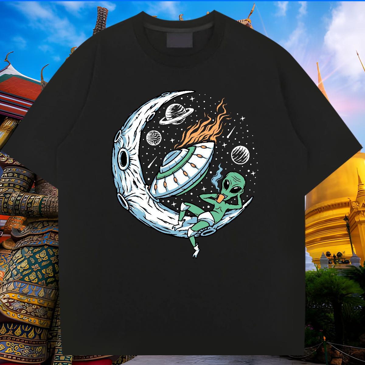 Factory Direct T Shirts Men ET Tops Tees 230g Cotton Summer Casual Wholesale Anime Print Breathable Soft Tshirt for Man Woman