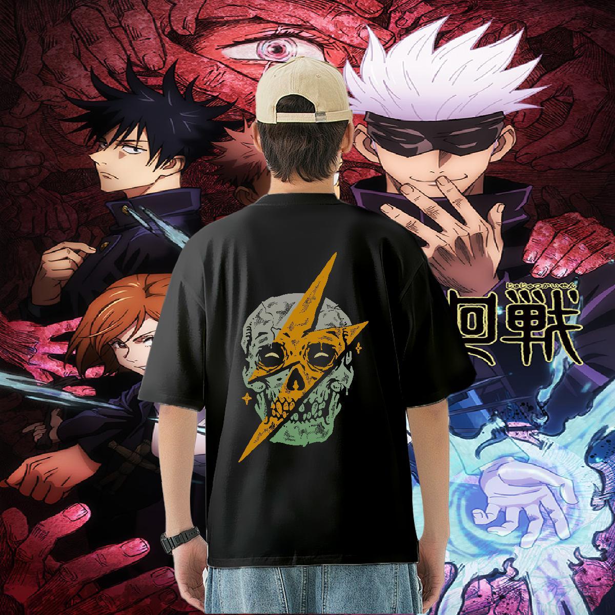 New Mens T Shirts skull Tshirts 230g Pure Cotton Street High Quality Plus Size Cartoon O-Neck Short Sleeve Men Tees